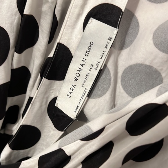 Zara Polka Dot Wrap Blouse - Picture 3 of 3
